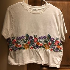 Embroidered Cropped Top